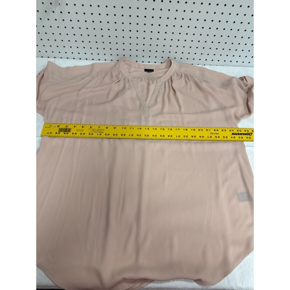 Worthington Pink V Neck Dolman Sleeve Top Women's XL Made in Indonesia Polyester - Picture 5 of 8